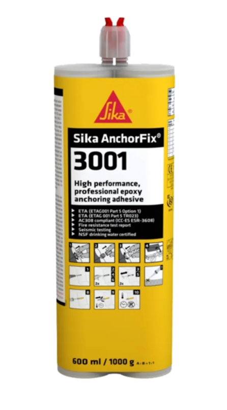 ADHESIVO SIKA EPÓXICO PARA ANCLAJE ANCHORFIX-3001 600ML